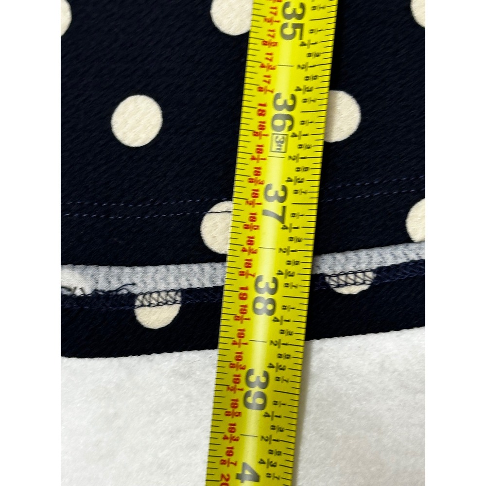 Polka Dot Dress Women Size M Navy Blue Skater Cutout Back Good - Picture 7 of 7